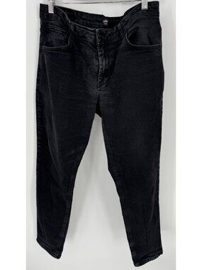 Astro Jeans Mens Black Denim Slim Tapered Fit Jeans Size 34